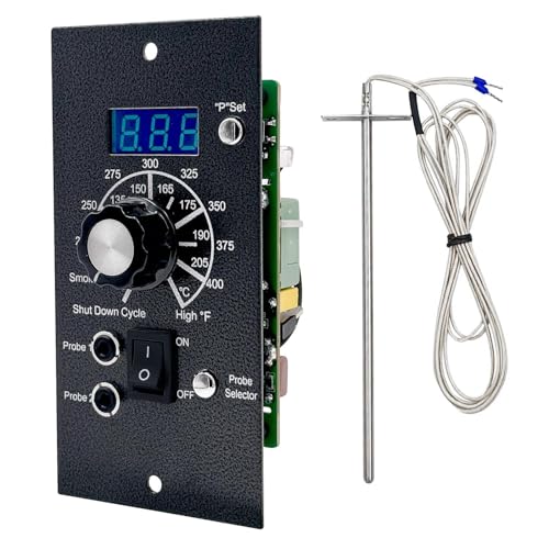 YAOAWE Upgraded Digital Thermostat Controller Kit Replacement for Traeger Wood Pellet Grills, with Temperature Probe Sensor - Image 1