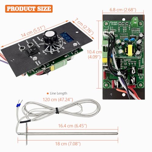 YAOAWE Upgraded Digital Thermostat Controller Kit Replacement for Traeger Wood Pellet Grills, with Temperature Probe Sensor - Image 2