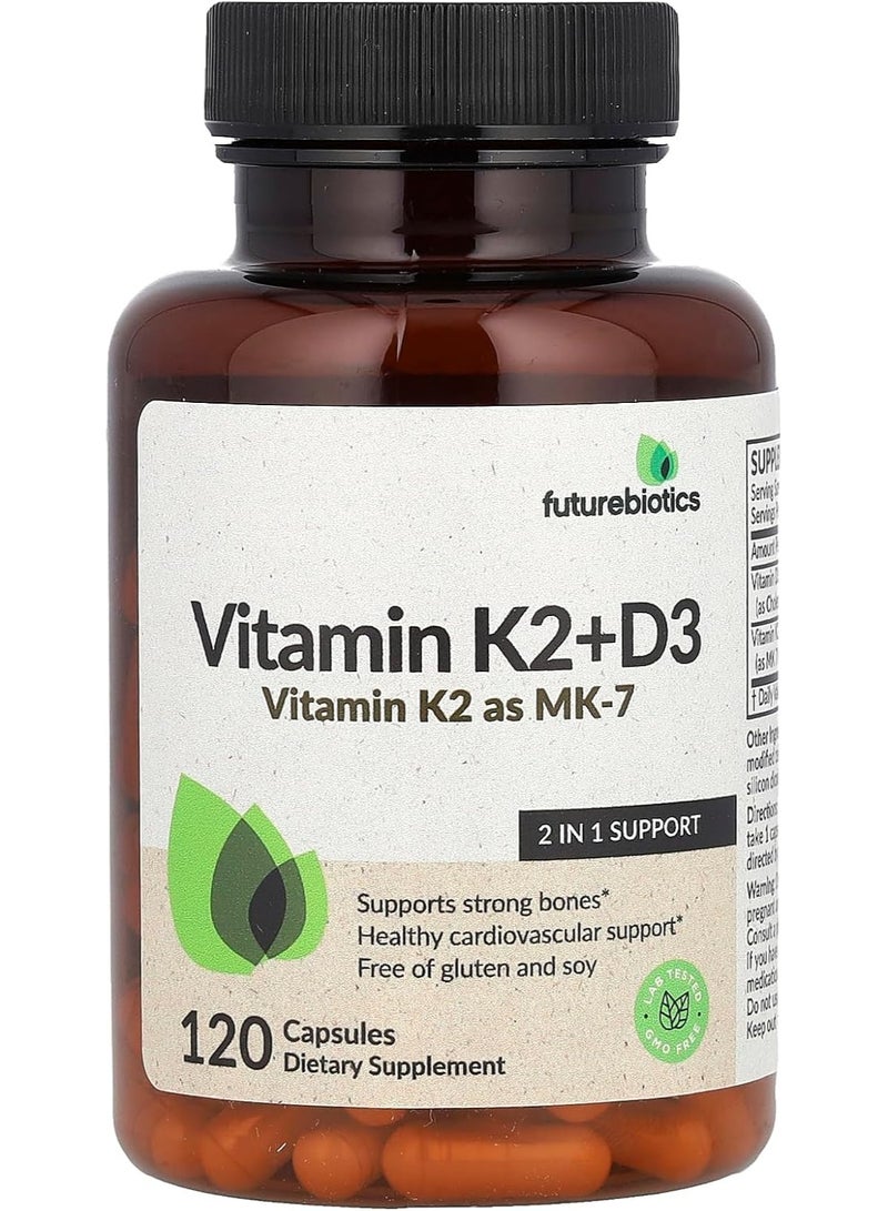 فيوتشر بايوتكس فيوتشربيوتكس فيتامين K2 + D3، 120 كبسولة - Image 1