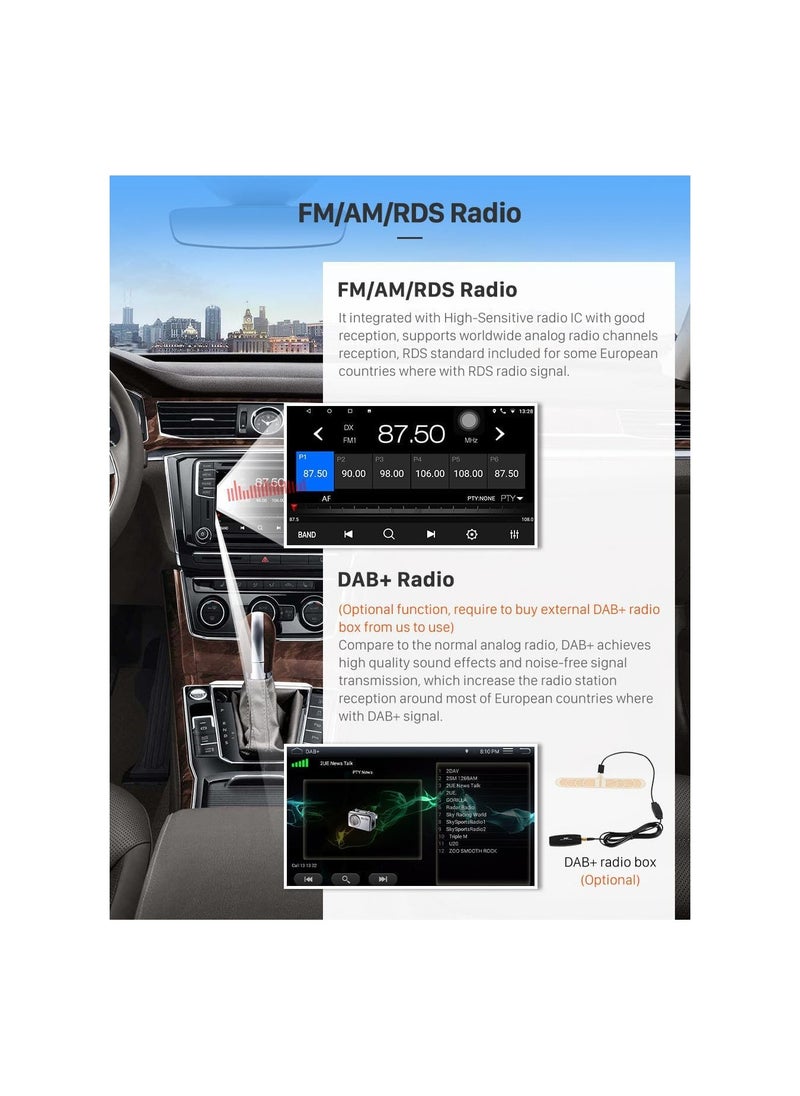 Android Car Stereo for Nissan Tiida 2005 To 2013 4GB RAM 64GB ROM 9 Inch Support Apple Carplay, MirrorLink WiFi BT, IPS Touch Screen Mannual AC with Backup Camera Included