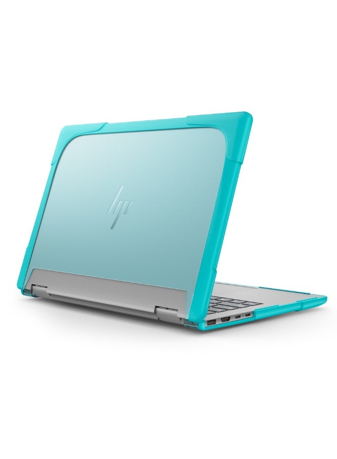غلاف حامي لابتوب HP ENVY X360 مقاس 14 بوصة إصدار 2024، غطاء صلب مطفي بفتحات تهوية وحامل مدمج ومقاوم للصدمات - Image 1