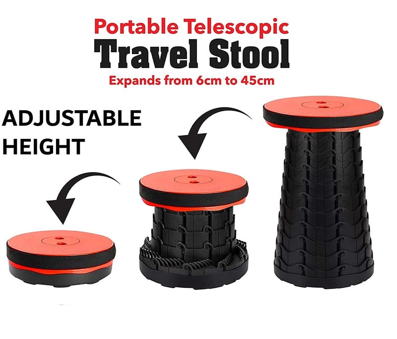 REMANG 1Pcs Collapsible Telescoping Portable Stool Foldable Retractable Stool Lightweight and Sturdy for Adult Outdoor and Indoor Seating Stool Fish Scale Structure for StabilityMulticolor - Image 4