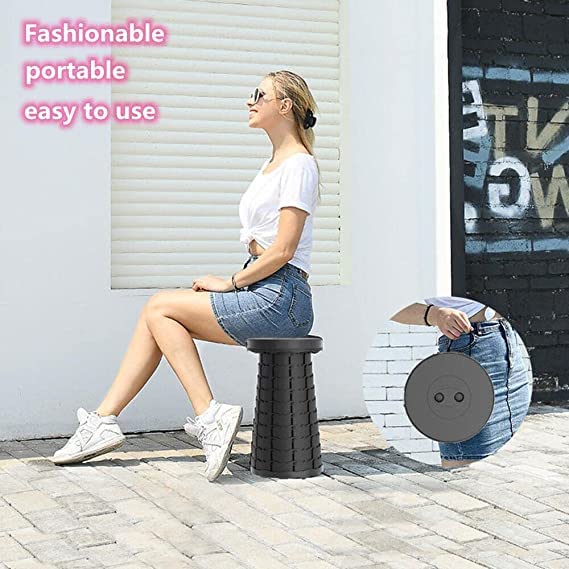 REMANG 1Pcs Collapsible Telescoping Portable Stool Foldable Retractable Stool Lightweight and Sturdy for Adult Outdoor and Indoor Seating Stool Fish Scale Structure for StabilityMulticolor - Image 2