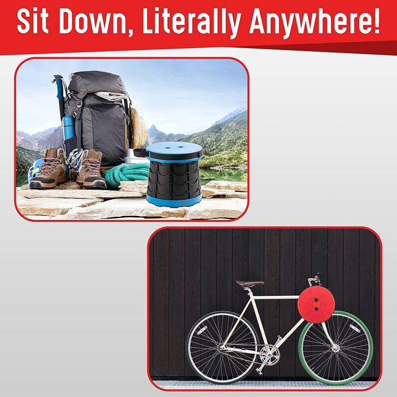 REMANG 1Pcs Collapsible Telescoping Portable Stool Foldable Retractable Stool Lightweight and Sturdy for Adult Outdoor and Indoor Seating Stool Fish Scale Structure for StabilityMulticolor - Image 5