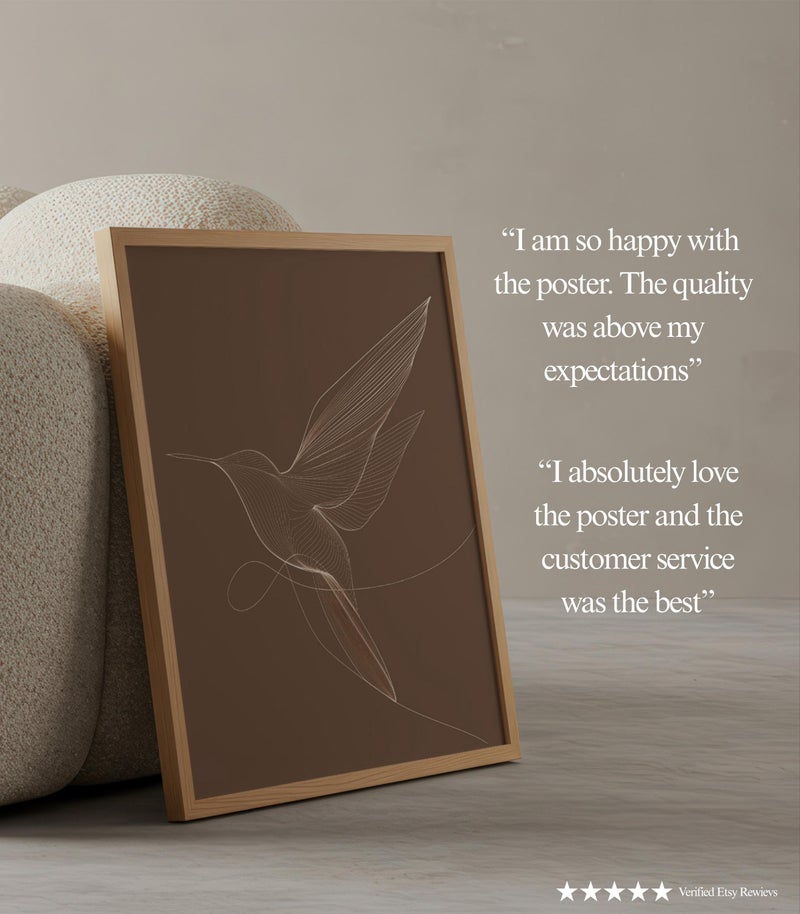 TNESSENTIAL Flying Bird Print, Modern Japandi Art, Japandi Bird Poster, Sideboard Decoration, Over Bed Art - Image 5
