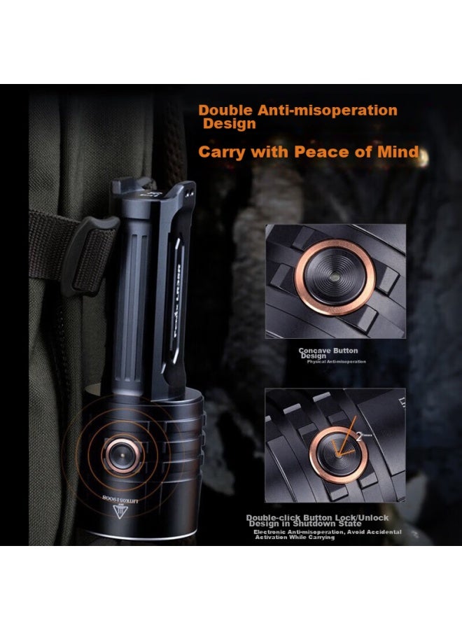 fenix فلاشلايت فونيكس عالي الكثافة، شعاع طويل المدى Lr35R، قابل لإعادة الشحن، متعدد الوظائف، كشاف خارجي - Image 4