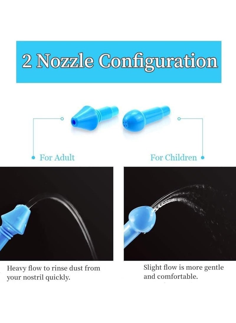 Nasal Wash Bottle 300ml,Neti Pot Sinus Rinse Bottle Nose Wash Cleaner Pressure Rinse Nasal Irrigation for Flu Allergies & Rhinitis,Nose Cleaner for Adults & Kids - Image 4