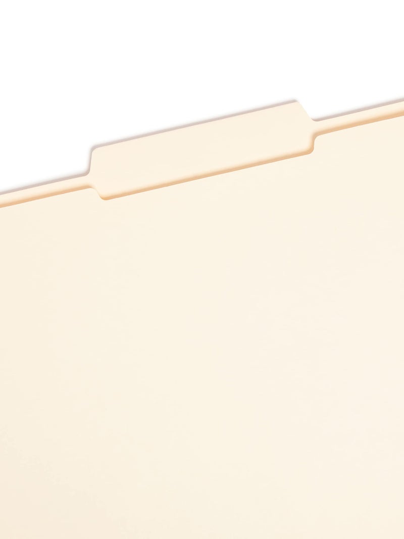 Smead File Folder, Reinforced 2/5-Cut Right of Center Position, Guide Height, Letter Size, Manila, 100 Per Box (10376) - Image 2