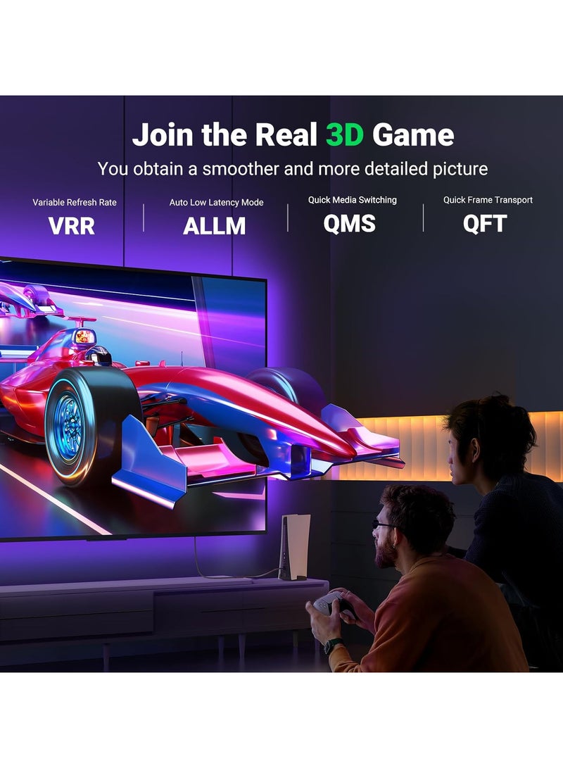 UGreen HD151 0.5M, 8K, 60hz, HDMI 2.1 Extension Cable - Black (40400) - Image 3