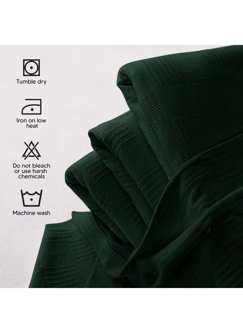 Utopia Bedding Utopia Bedding 100% Cotton Blanket (Throw Size - 60x50 Inches) 350GSM Lightweight Thermal Blanket  Soft Breathable Blanket for All Seasons (Forest Green)  - Image 5