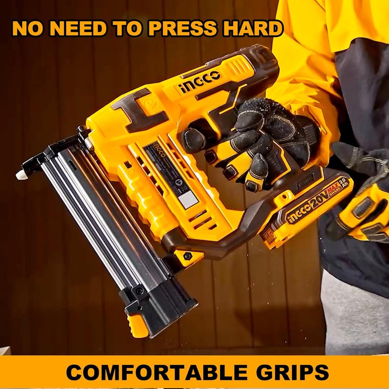 INGCO INGCO Cordless Brad Nailer Big Capacity With Battery Charger With 1000 PCS Brad Nails  - Image 5