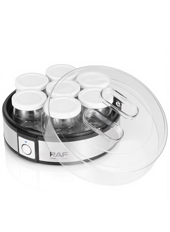 RAF Yogurt Maker, 20W Electric Automatic Yogurt Machine with 7 Glass Jars | PTC Heating Technology | One-Button Operation | Easy to Clean - Image 5
