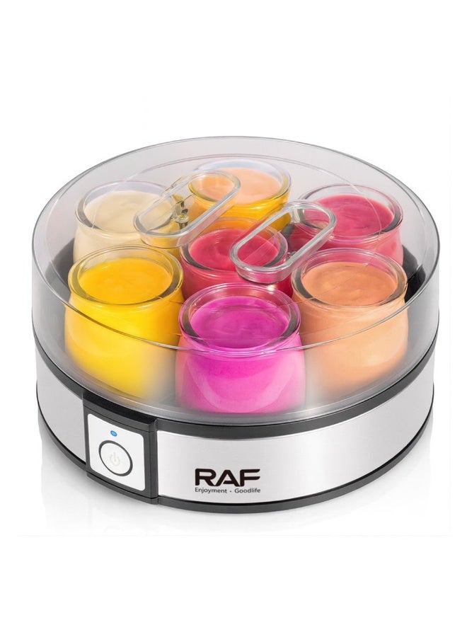 RAF Yogurt Maker, 20W Electric Automatic Yogurt Machine with 7 Glass Jars | PTC Heating Technology | One-Button Operation | Easy to Clean - Image 1