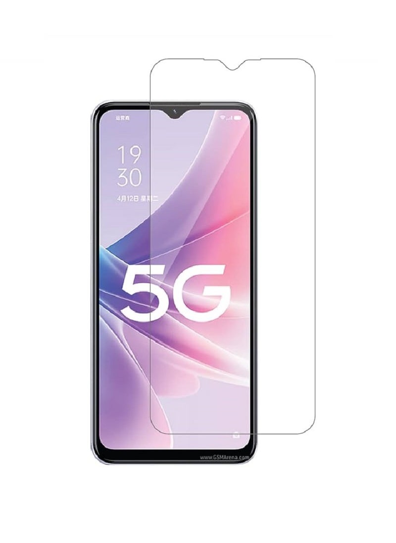 Super حماية شاشة زجاجية مقساة شفافة مصممة لهاتف أوبو A57 5G تغطية كاملة للشاشة وخالية من الفقاعات - Image 1