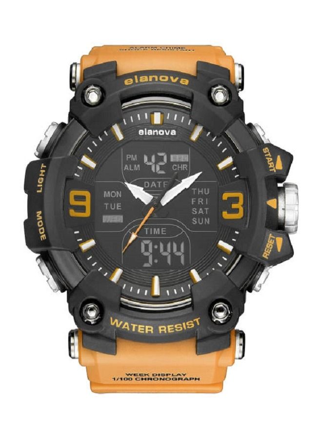 Elanova Men's Rubber Analog Digital Watch EL909  - Image 2