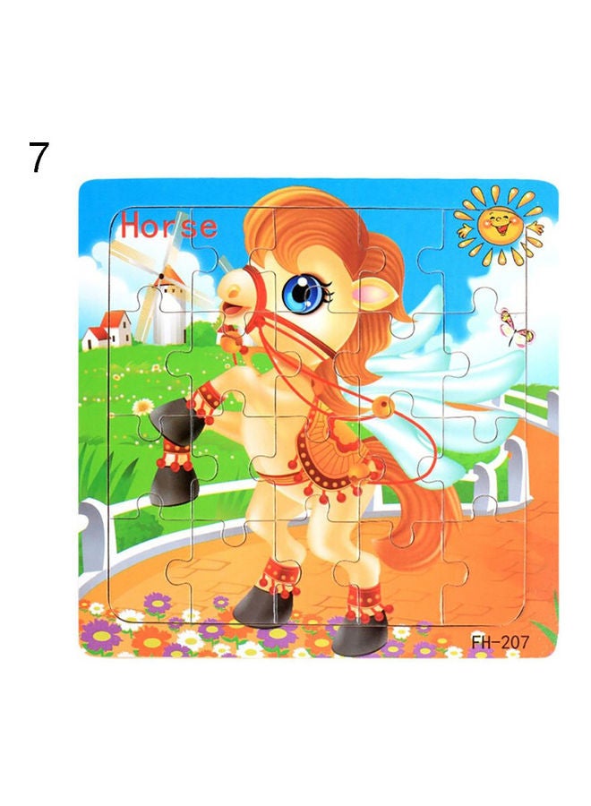 20-Piece Animal Themed Wooden Puzzle