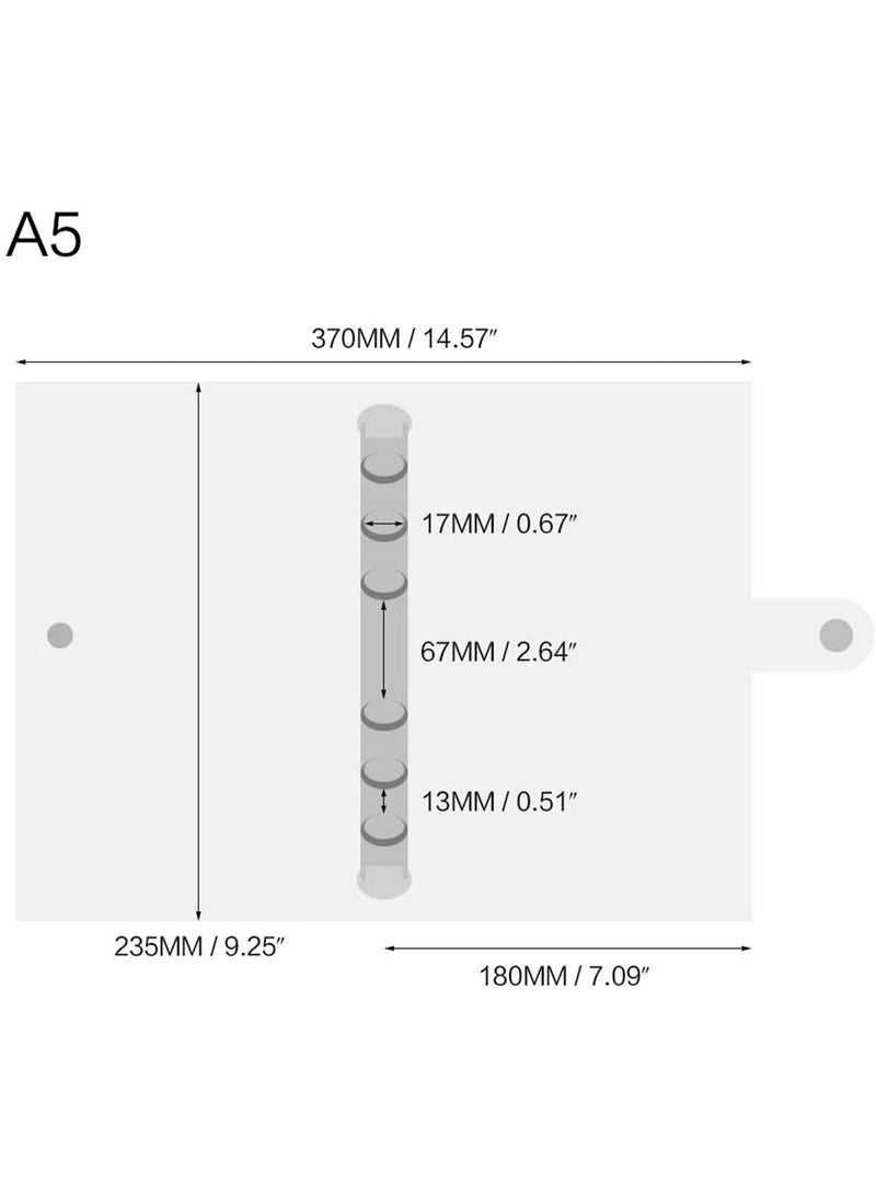Excefore A5 Rainbow Soft PVC Notebook Cover, Refillable Paper PVC Binder, Loose Leaf Personal Planner Binder - Image 5