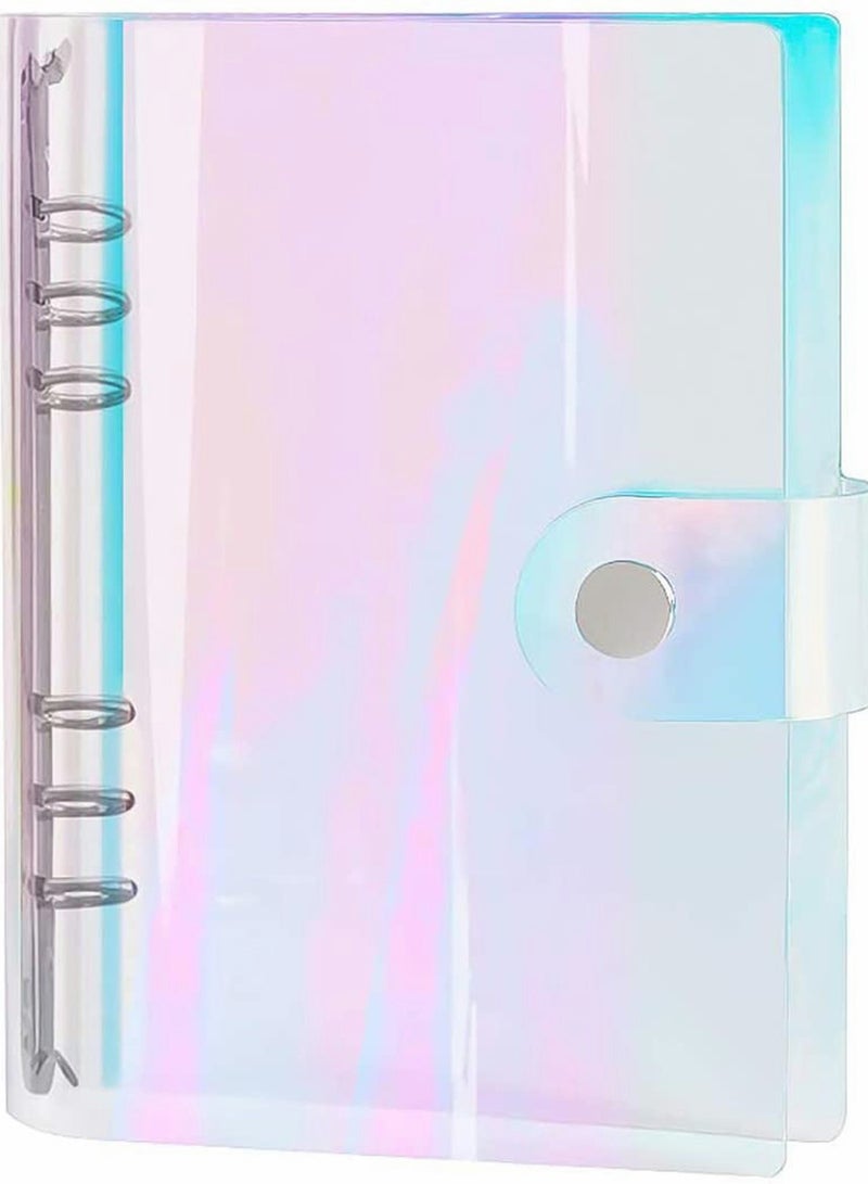 Excefore A5 Rainbow Soft PVC Notebook Cover, Refillable Paper PVC Binder, Loose Leaf Personal Planner Binder - Image 1