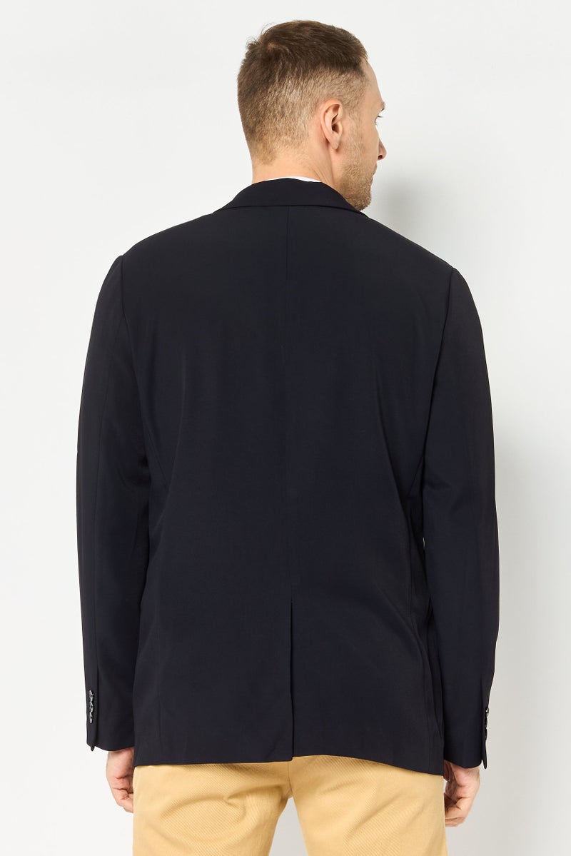 SELECTED Men Regular Fit Plain Long Sleeve Casual Blazer, Black - Image 3