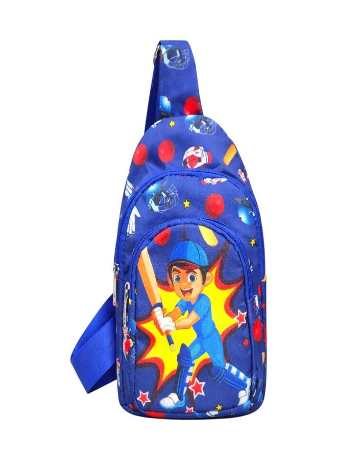 Kizzi Cricket Print Colourful Cross body Bags for Boys and Girls Kids School, Picnic, Return Gifts - Image 1