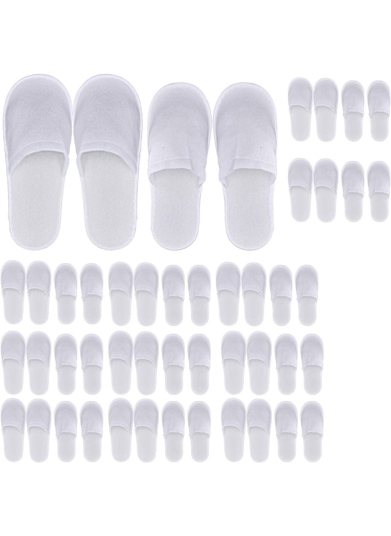 KRISMYA - 24 Pairs Spa SlippersClosed Toe Disposable SlippersNonSlip Slippers Fit Size for Men and Women for Hotel Home Guest UsedWhite - Image 1