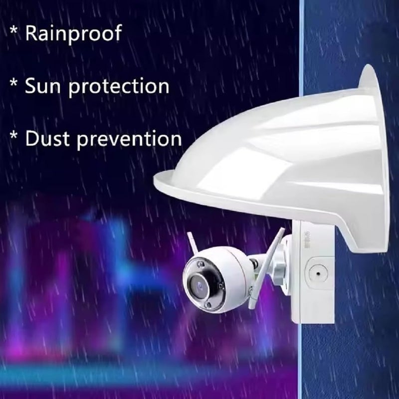 Vyar Universal Sun & Rain Shade Camera Cover Shield – Compatible with Hikvision, CP Plus, Hifocus, Trueview, Tapmo, TP-Link, Godrej, Qubo, MI, Realme, Honeywell Dome & Bullet Outdoor Cameras – White - Image 3