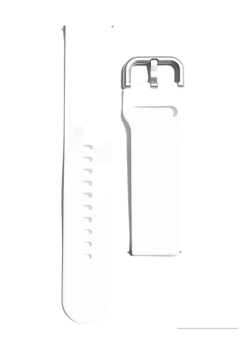 سوار سيليكون بديل 22 مم لساعة اورايمو R OSW23N- سمارت واتش سبورت - ابيض - Image 3