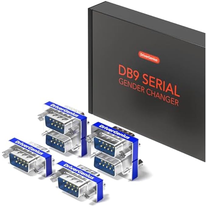 rayihni SERIAL RS232 GENDER CHANGER - 9-PIN DB9 MALE-TO-MALE ADAPTER (METAL, RS232M2M-6A, 6 PCS/PACK) - Image 1