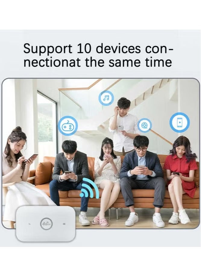 Portable WiFi Hotspot Mifi – Universal 4G Pocket WiFi Hotspot, Compact and Portable, High-Speed Internet Anywhere, Supports Multiple Devices, Ideal for Travel, Home, and Work, Long Battery Life, Easy Setup