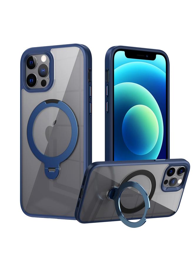 Zaboon Case For iPhone 12 Pro Max Transparent MagSafe Magnetic Rotating Ring Holder Phone Case - Image 1