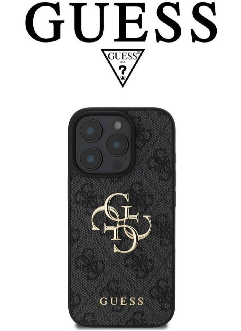 CG MOBILE IPhone 14 Pro Max cover, iphone 14 pro max case with  french design, cover iphone 14 pro max with a logo and a leather design approved by the global brand Guess. From CG-MOBILE. In Black  - Image 3