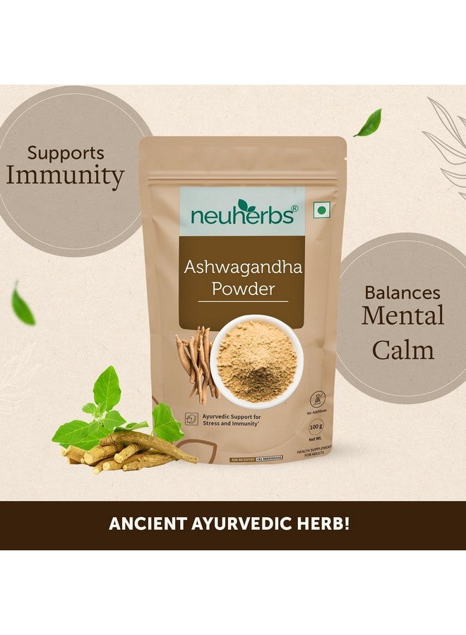 Neuherbs Ashwagandha Powder - 100 Gm | Ayurvedic Support for Stress Relief, Mental Calmness & Anxiety Issues | Support Strength & Energy | Certified - Image 4