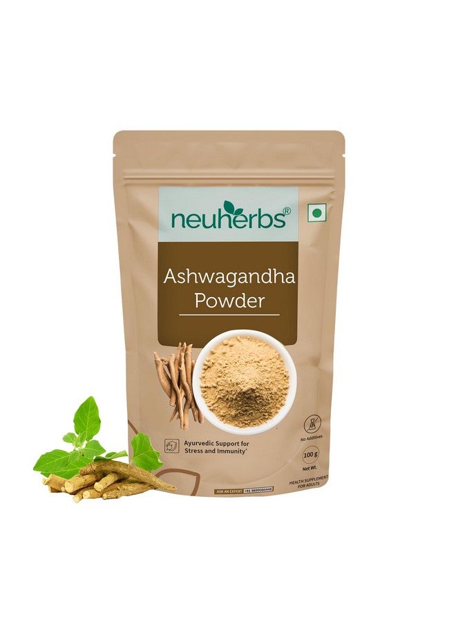 Neuherbs Ashwagandha Powder - 100 Gm | Ayurvedic Support for Stress Relief, Mental Calmness & Anxiety Issues | Support Strength & Energy | Certified - Image 1