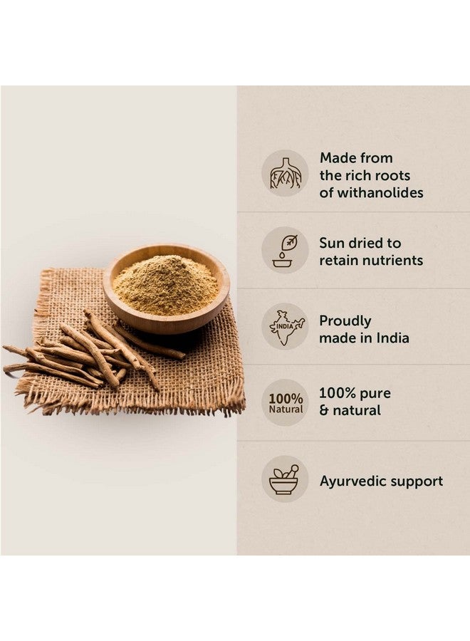 Neuherbs Ashwagandha Powder - 100 Gm | Ayurvedic Support for Stress Relief, Mental Calmness & Anxiety Issues | Support Strength & Energy | Certified - Image 3