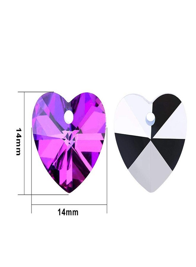 Teensery 24 Pcs Mixed Color Crystal Glass Pendant Charm Rhinestone Beads for DIY Craft Jewelry Necklace Bracelet Earrings Making (Heart Shaped) - Image 2