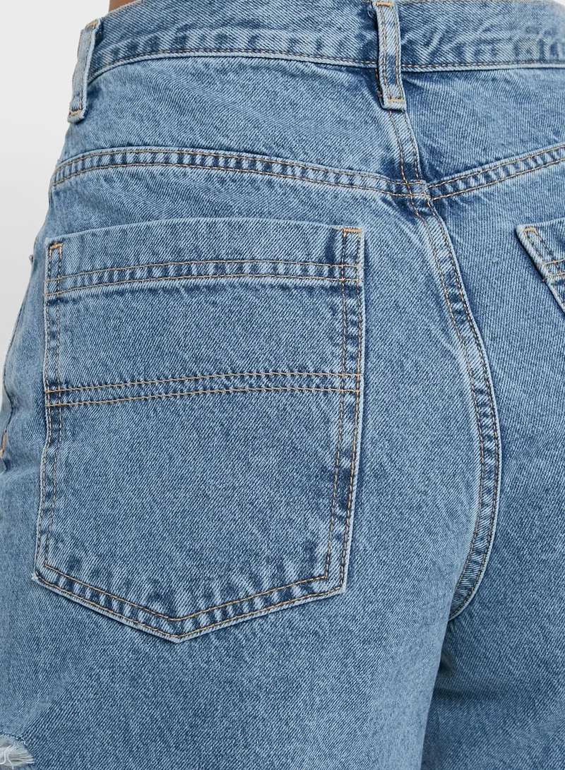 TOPSHOP High Waist Straight Jeans