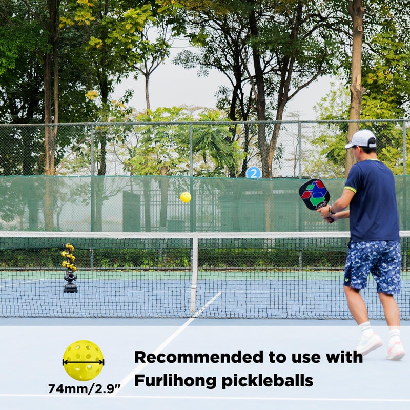Furlihong 3802PBH Pickleball Machine, Adjustable Speed & Angles, Pickleball Launcher with Auto Swing Base, Powered by Power Bank/Batteries/AC Power, for All-Level Training - Image 5