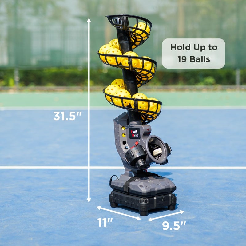 Furlihong 3802PBH Pickleball Machine, Adjustable Speed & Angles, Pickleball Launcher with Auto Swing Base, Powered by Power Bank/Batteries/AC Power, for All-Level Training - Image 4