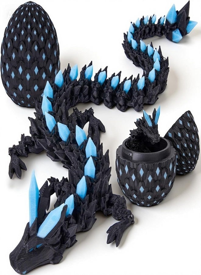 3D Printed Dragon Eggs Glow in The Dark Prefilled Easter Eggs with Dragon Toy for Basket Stuffers 3D Printed Animals for Goodie Bag Fillers Unique Easter Basket Essentials for Kids Teens - Image 1