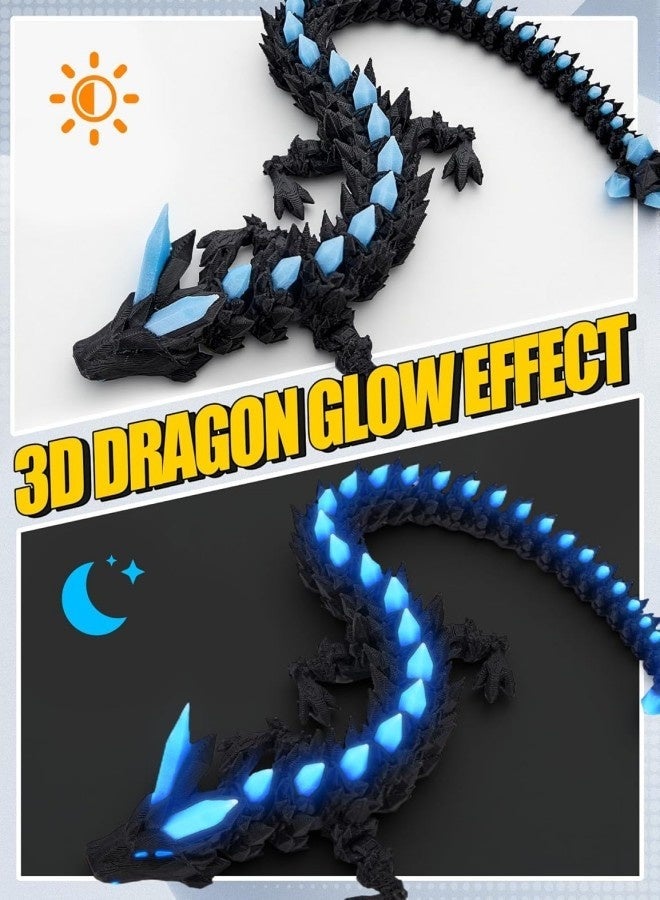 3D Printed Dragon Eggs Glow in The Dark Prefilled Easter Eggs with Dragon Toy for Basket Stuffers 3D Printed Animals for Goodie Bag Fillers Unique Easter Basket Essentials for Kids Teens - Image 4