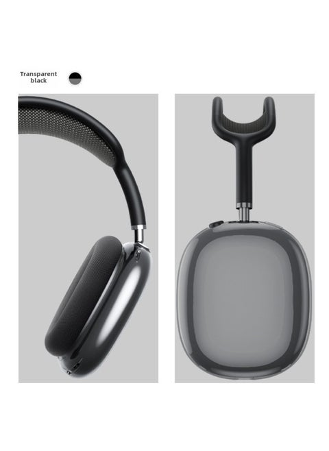 TPU Storage Case Case For Apple AirPods Max Transparent Bluetooth Headset-Color:Transparent Black