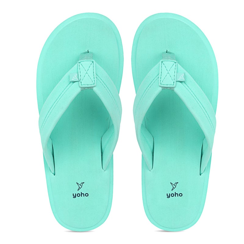YOHO Women Sea Green soft slippers | comfortable and stylish flip flop slippers for Women in exciting colors | Daily Use| Lightweight | Anti Skid Chappal | Bubbles Size- 6 - Image 5