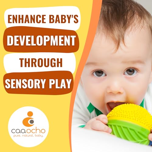 caaocho Pure Natural Rubber Sensory Ball Rainbow 3" - Sealed Hole, BPA Free Baby Ball Toy, for Sensory Play, for Sensory Development, Hole Free Baby Toy, Perfect Bouncer, Without Hole - Image 5