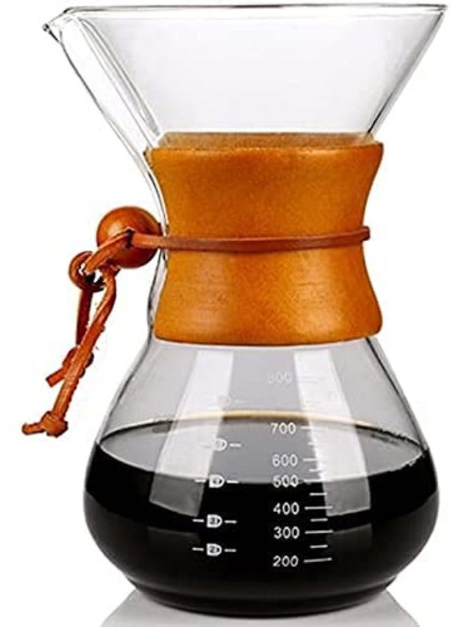6-Cup Classic Coffee Maker Clear/Brown800ml