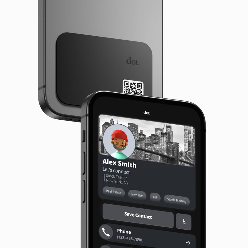dot. Thin - Digital Business Card - Tap Compatible with iPhone & Android (Black) - Image 1