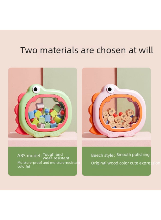 Generic Baby Teeth Storage Box Baby Fairy Hair Collection Box Children's Teeth Changing Storage Commemorative Collection Box Wooden-Color:Small Dinosaur Color-shallow Core Powder  - Image 5
