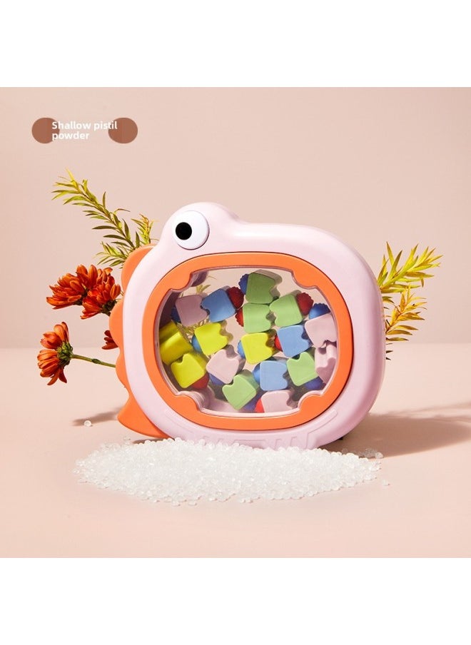 Generic Baby Teeth Storage Box Baby Fairy Hair Collection Box Children's Teeth Changing Storage Commemorative Collection Box Wooden-Color:Small Dinosaur Color-shallow Core Powder  - Image 1