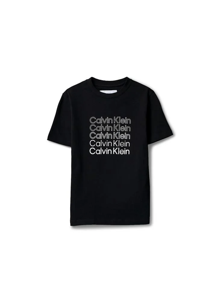 Calvin Klein Jeans  Youth Stacked Logo Short-Sleeve T-Shirt for Men | Best Price UAE