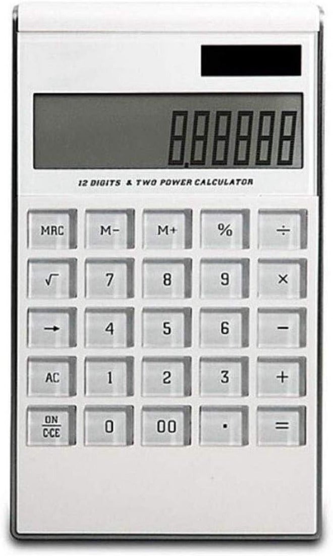 Scientific Calculator Solar Portable Large Screen Display -Thin 12-Digit Power White 183 * 107 * 15mm - Image 3