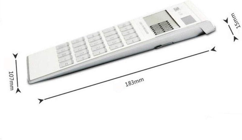 Scientific Calculator Solar Portable Large Screen Display -Thin 12-Digit Power White 183 * 107 * 15mm - Image 2